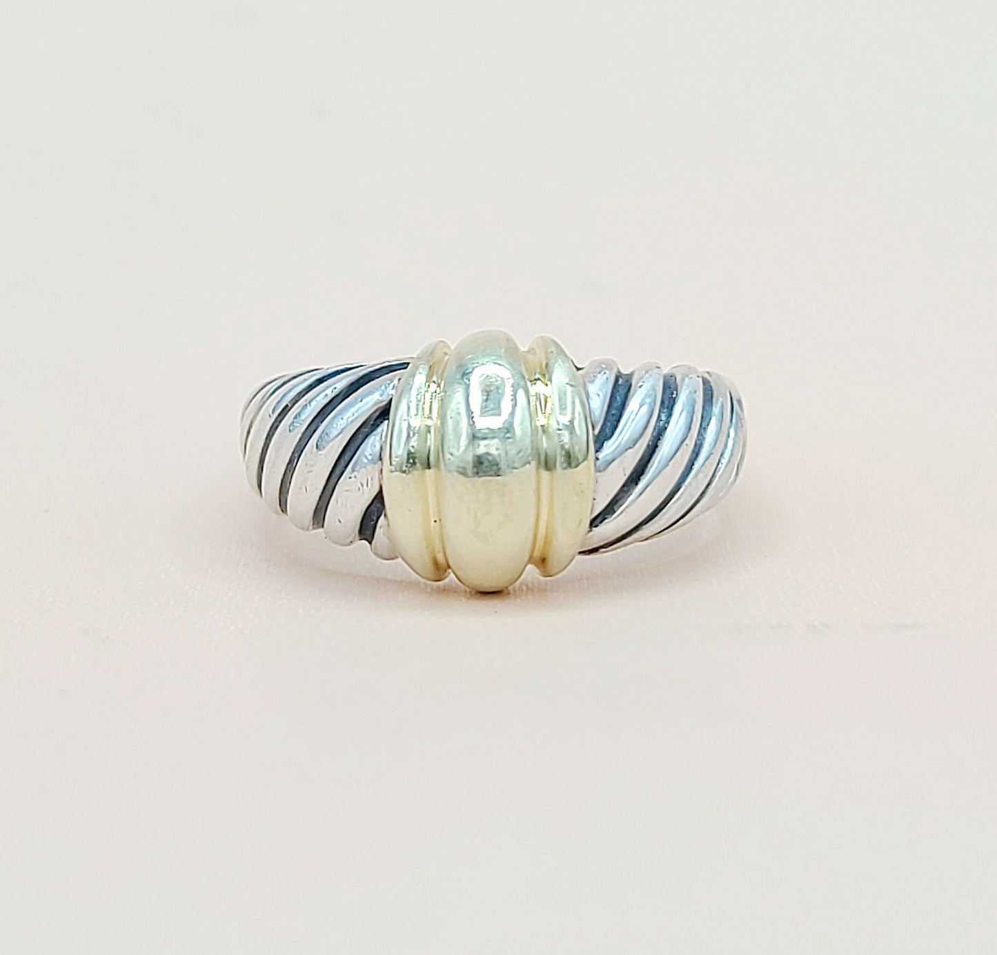 David Yurman Metro Dome Ring Silver & Gold | Certified Pre-Owned #