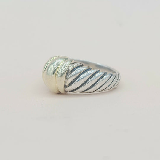 David Yurman Metro Dome Ring With Gold