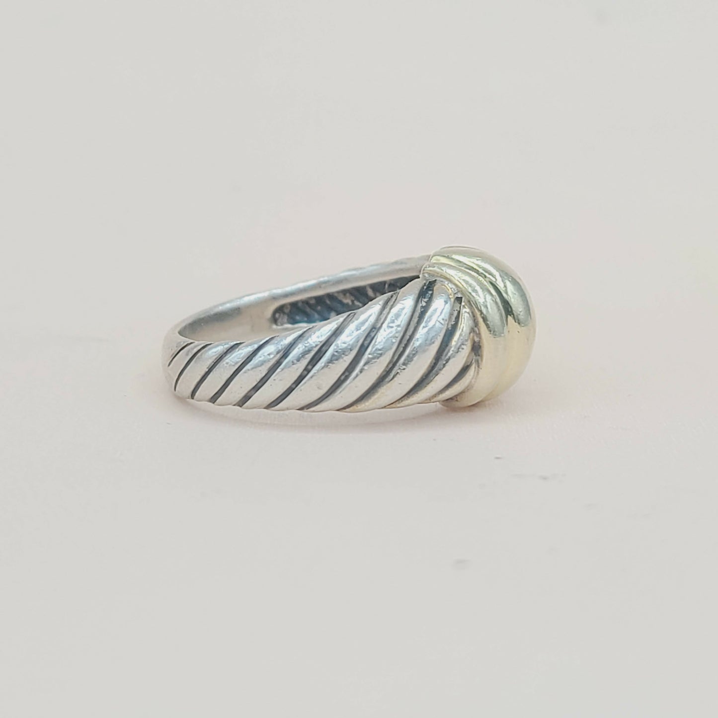 David Yurman Metro Dome Ring Silver & Gold | Certified Pre-Owned #