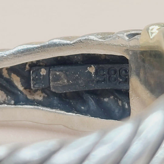 David Yurman Metro Dome Ring With Gold