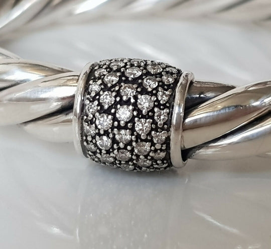 David Yurman Metro Station Bracelet 10mm with Diamonds