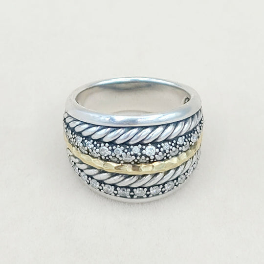 David Yurman Midnight Melange Ring – Diamonds & Gold