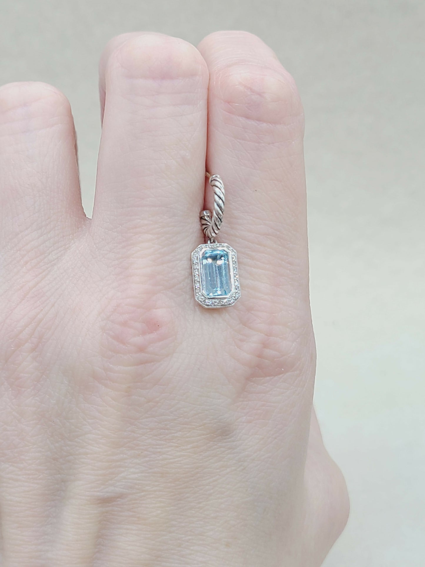 David Yurman Novella Blue Topaz Diamond Earrings | Certified Pre-Owned #