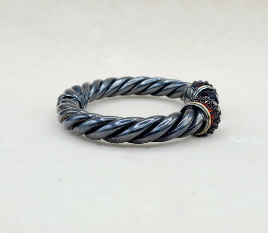 David Yurman Osetra Berries Bracelet  Black Onyx & Garnet