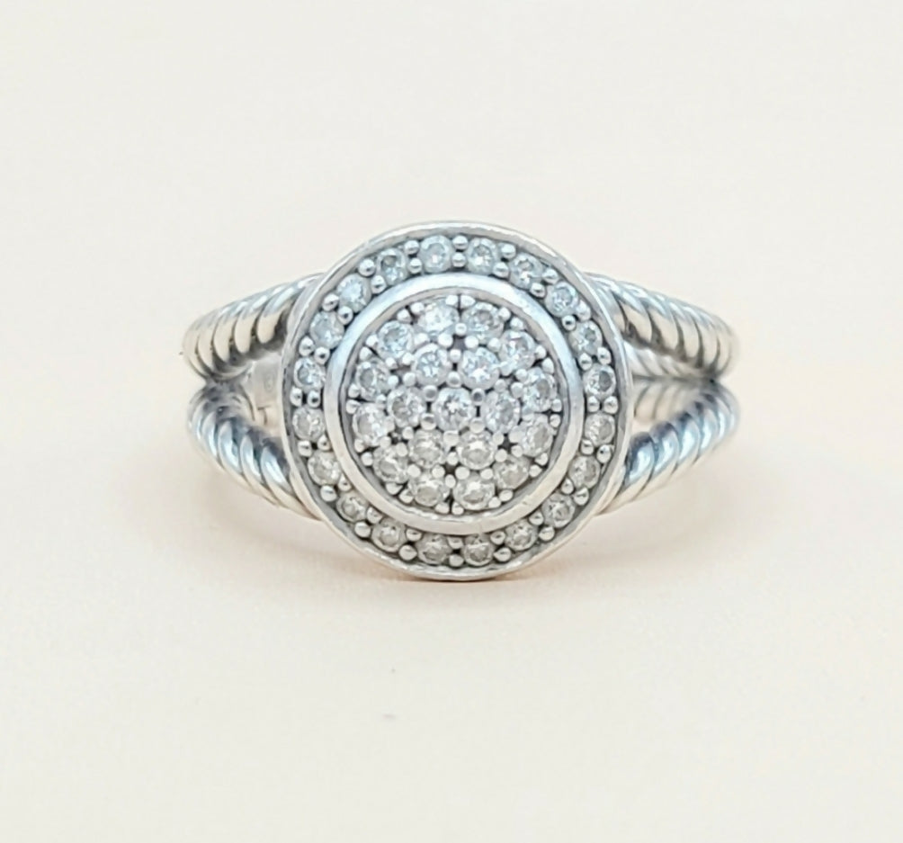 David Yurman Petite Cerise Pavé Diamond Ring | Certified Pre-Owned #