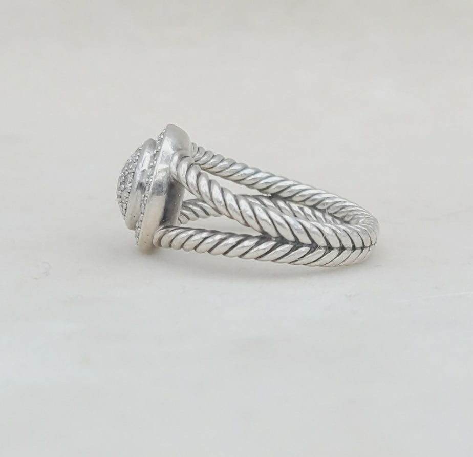 David Yurman Petite Cerise Pavé Diamond Ring | Certified Pre-Owned #