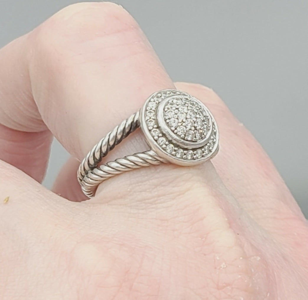 David Yurman Petite Cerise Pavé Diamond Ring | Certified Pre-Owned #