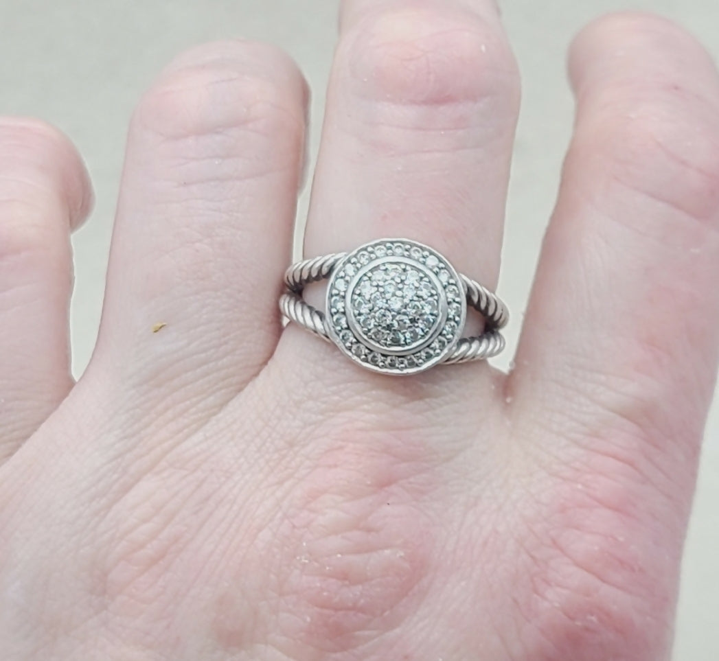 David Yurman Petite Cerise Pavé Diamond Ring | Certified Pre-Owned #