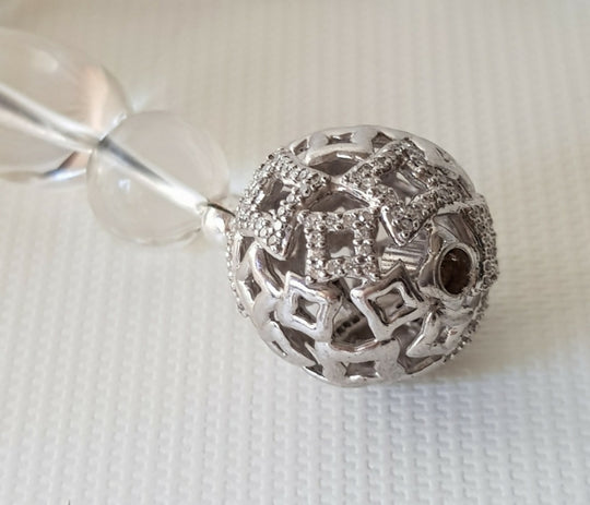 David Yurman Quatrefoil Necklace – Onyx, Crystal & Pearl