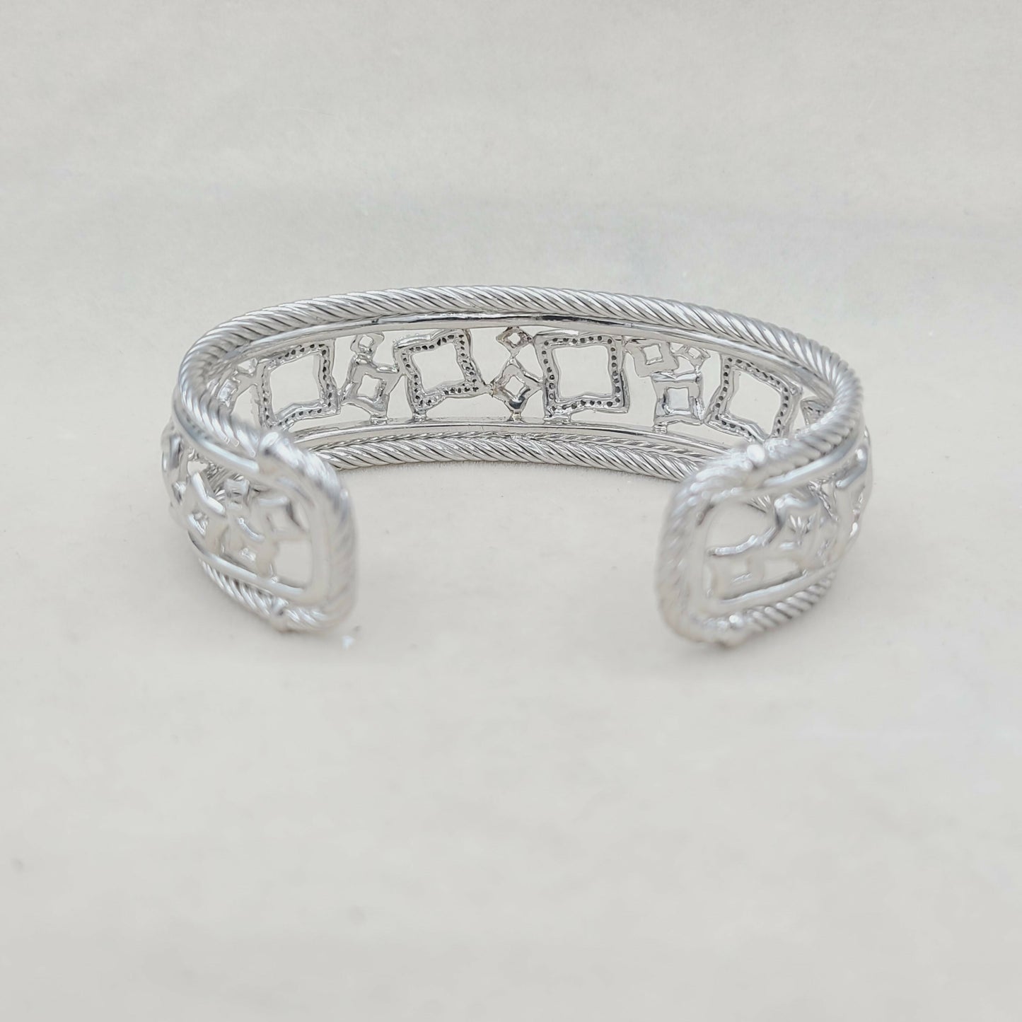 David Yurman Quatrefoil Tapestry Bracelet with Pavé Diamonds