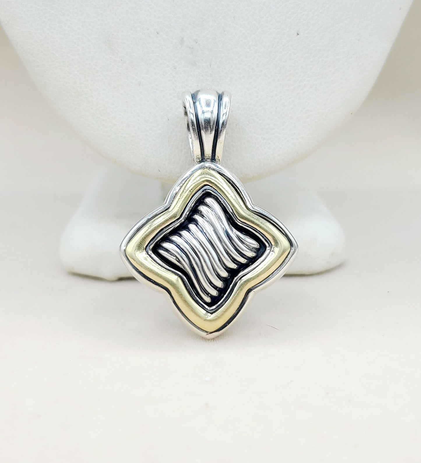 David Yurman Quatrefoil Thoroughbred Pendant Large #