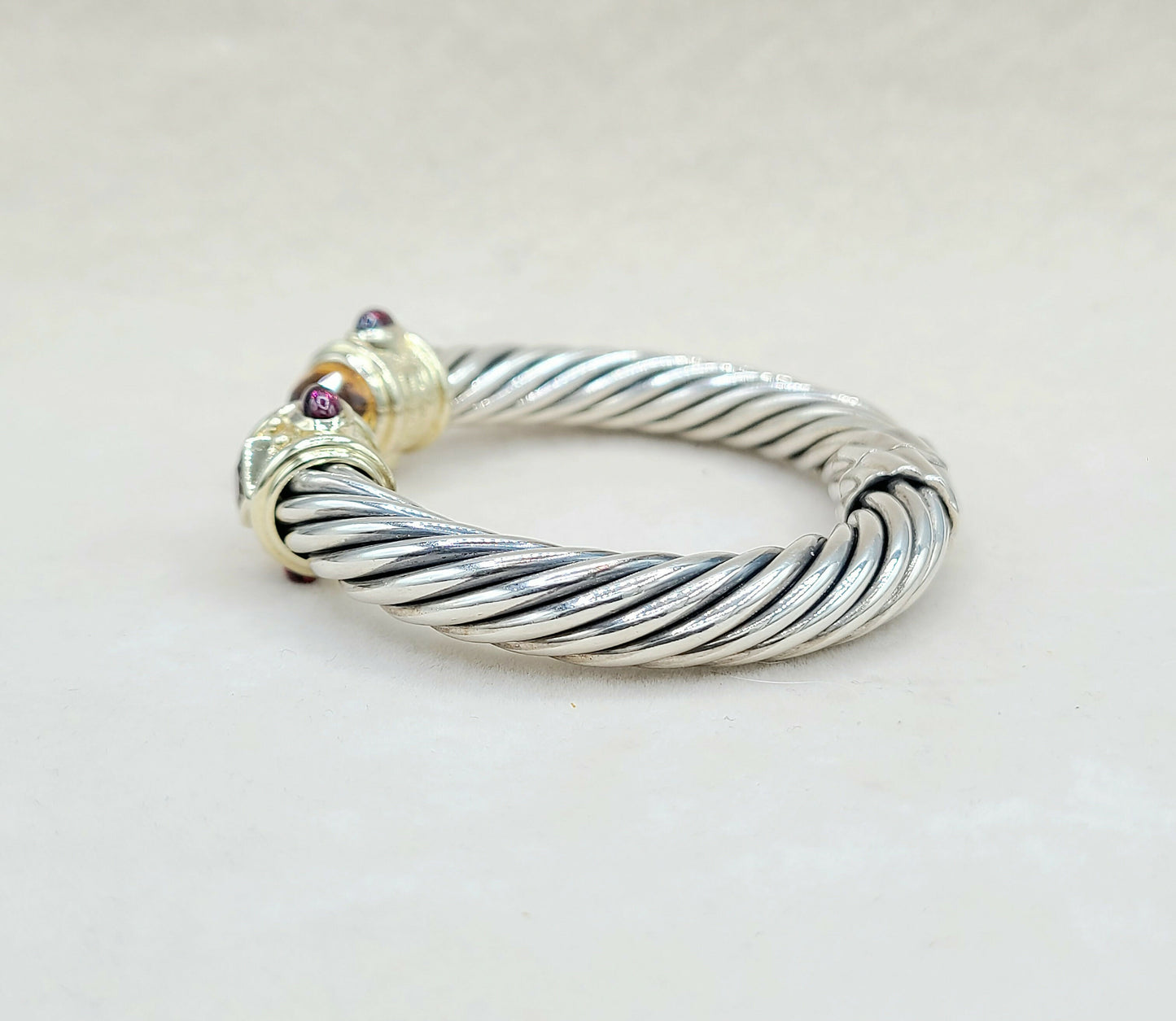 David Yurman Renaissance Bracelet 10mm Citrine & Iolite AYW Luxury