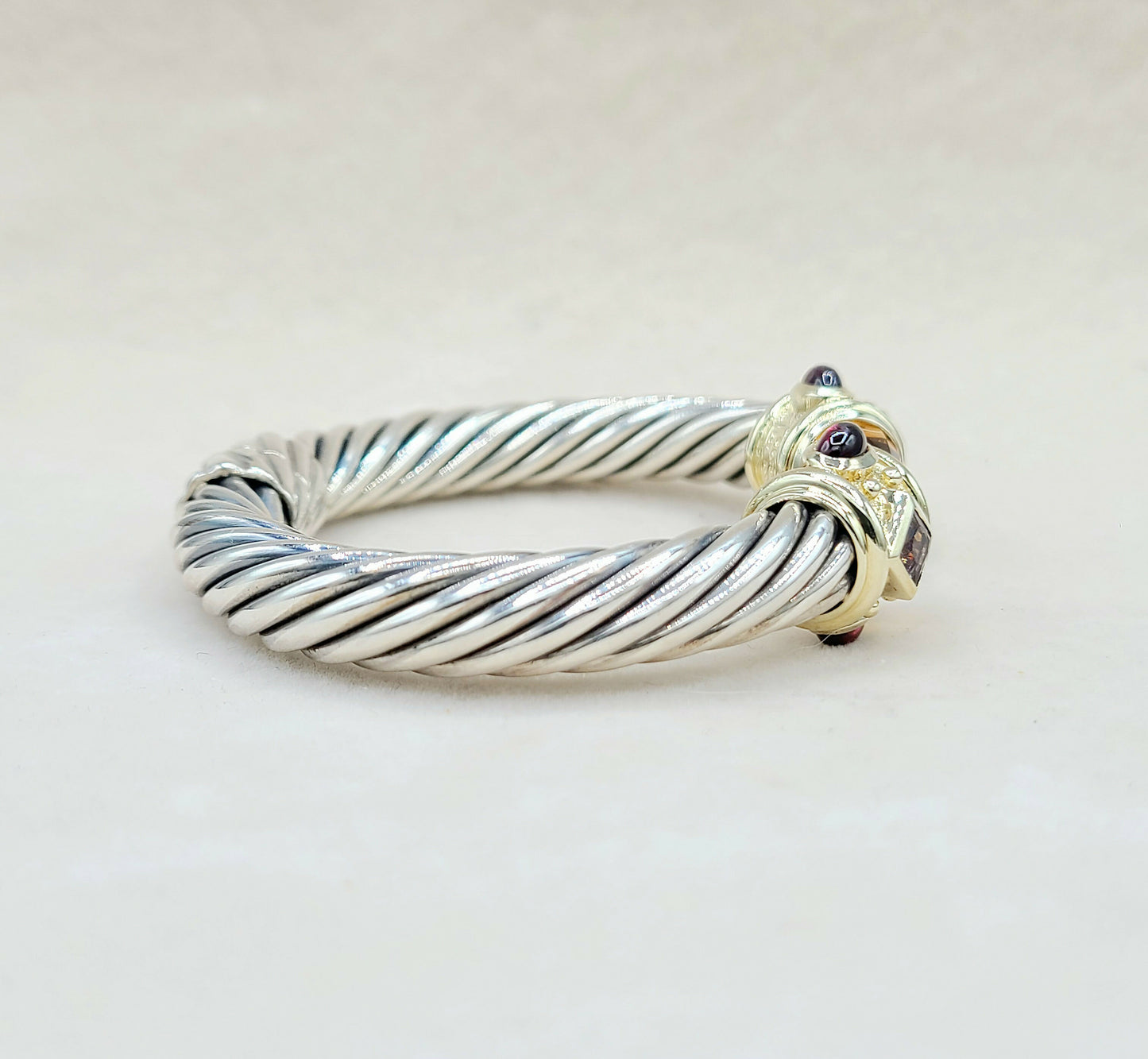 David Yurman Renaissance Bracelet 10mm Citrine & Iolite AYW Luxury