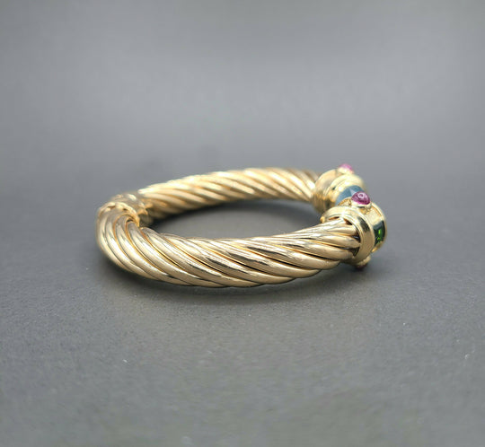 David Yurman Renaissance Bracelet 10mm Topaz & Tourmaline