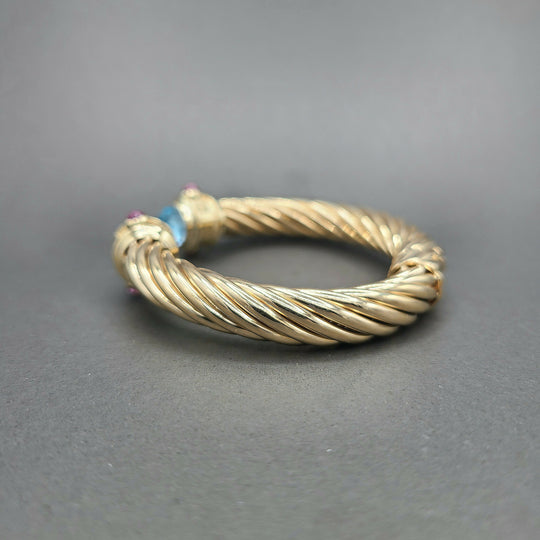 David Yurman Renaissance Bracelet 10mm Topaz & Tourmaline