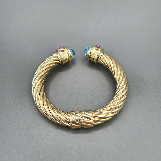 David Yurman Renaissance Bracelet 10mm Topaz & Tourmaline