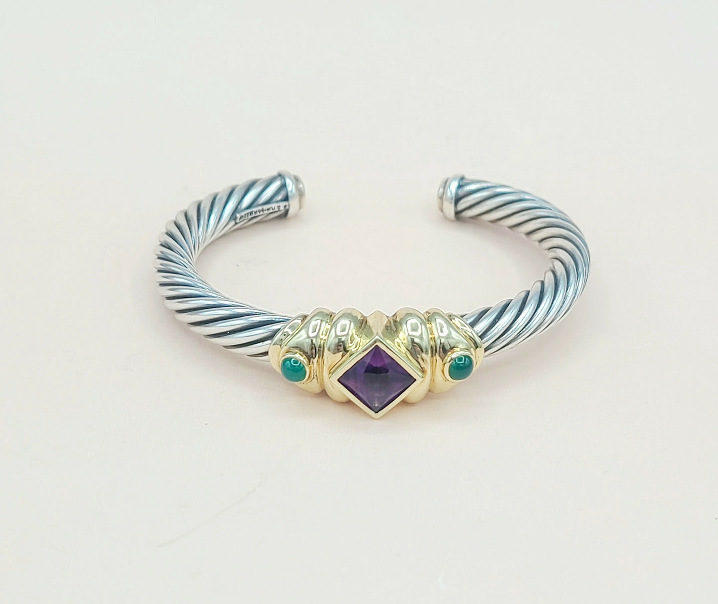 David Yurman Renaissance Bracelet 7mm Amethyst & Onyx AYW Luxury