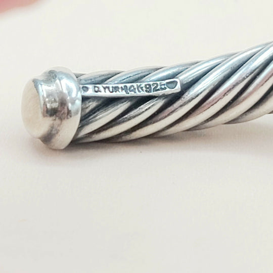 David Yurman Renaissance Bracelet 7mm Amethyst & Onyx