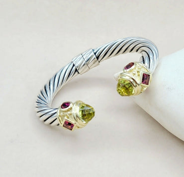 David Yurman Renaissance Bracelet: Citrine Garnet Tourmaline