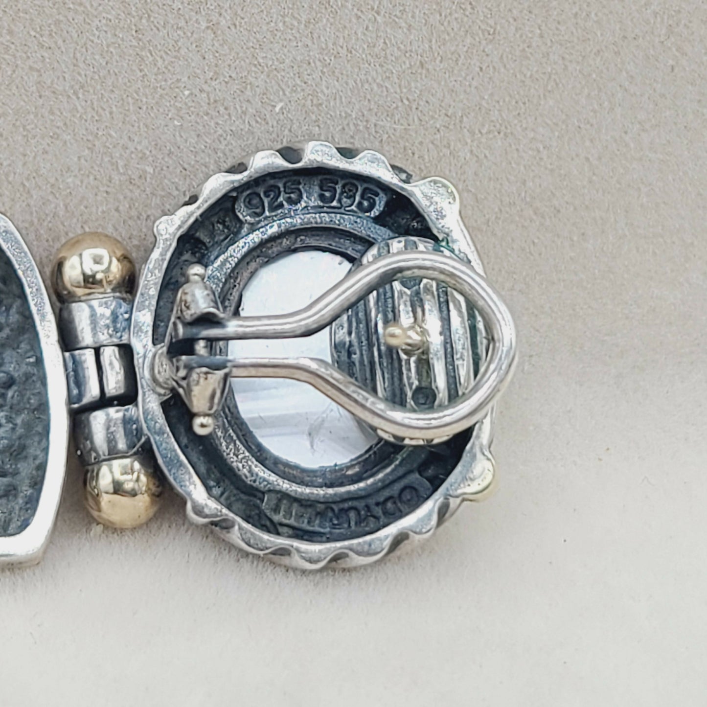David Yurman Renaissance Drop Earrings Pearl & Garnet AYW Luxury #