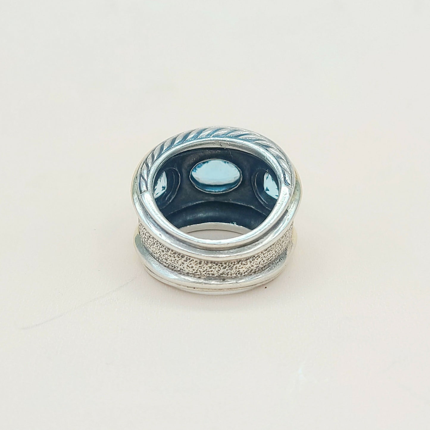 David Yurman Renaissance Blue Topaz Gold Ring | Certified Pre-Owned AYW Luxury #