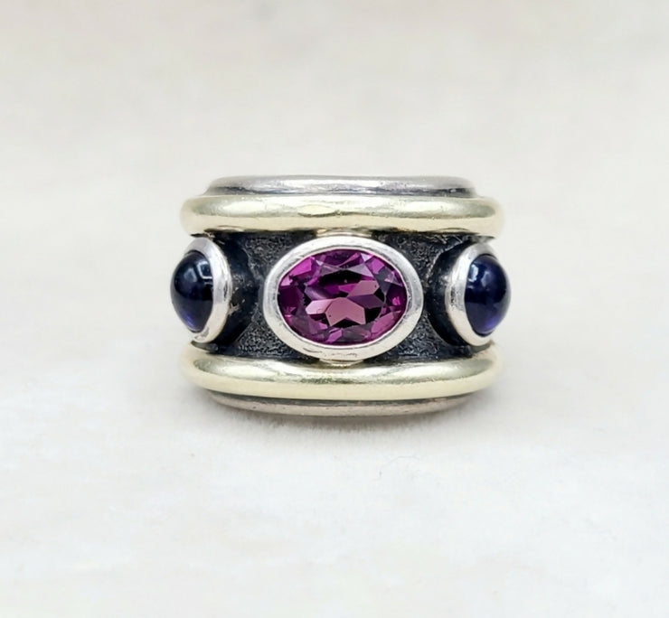 David Yurman Renaissance Ring Pink Tourmaline & Iolite