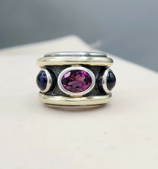 David Yurman Renaissance Ring Pink Tourmaline & Iolite