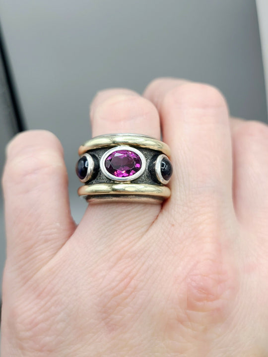David Yurman Renaissance Ring Pink Tourmaline & Iolite
