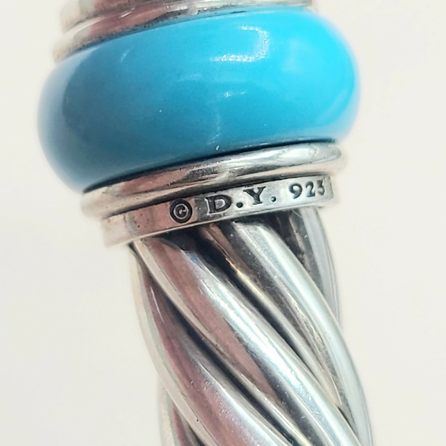 David Yurman Rondelle Cable Bracelet Lapis & Turquoise AYW Luxury #