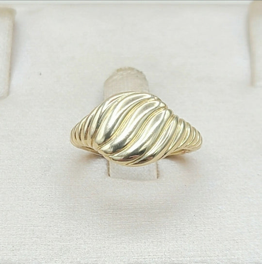 David Yurman Sculpted Cable Pinky Ring – 18k Gold
