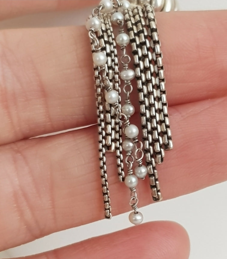David Yurman Sculpted Pearl Tassel Pendant AYW Luxury #