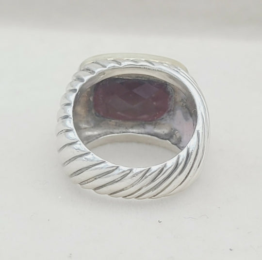 David Yurman Sculpted Waverly Garnet Ring