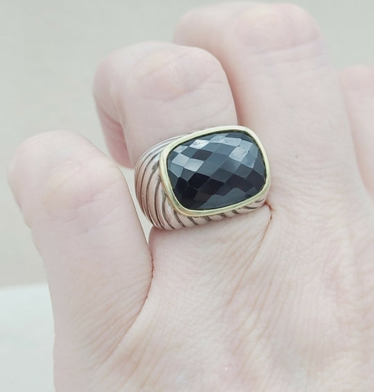 David Yurman Sculpted Waverly Garnet Ring