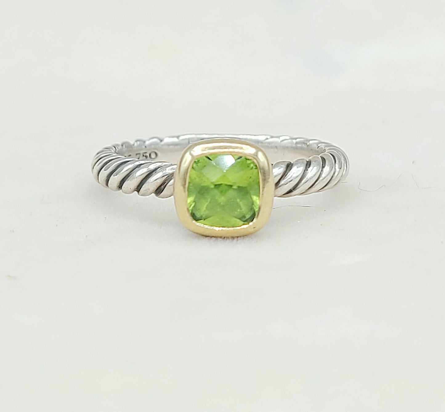 David Yurman Stackable Ring Peridot & Gold AYW Luxury #