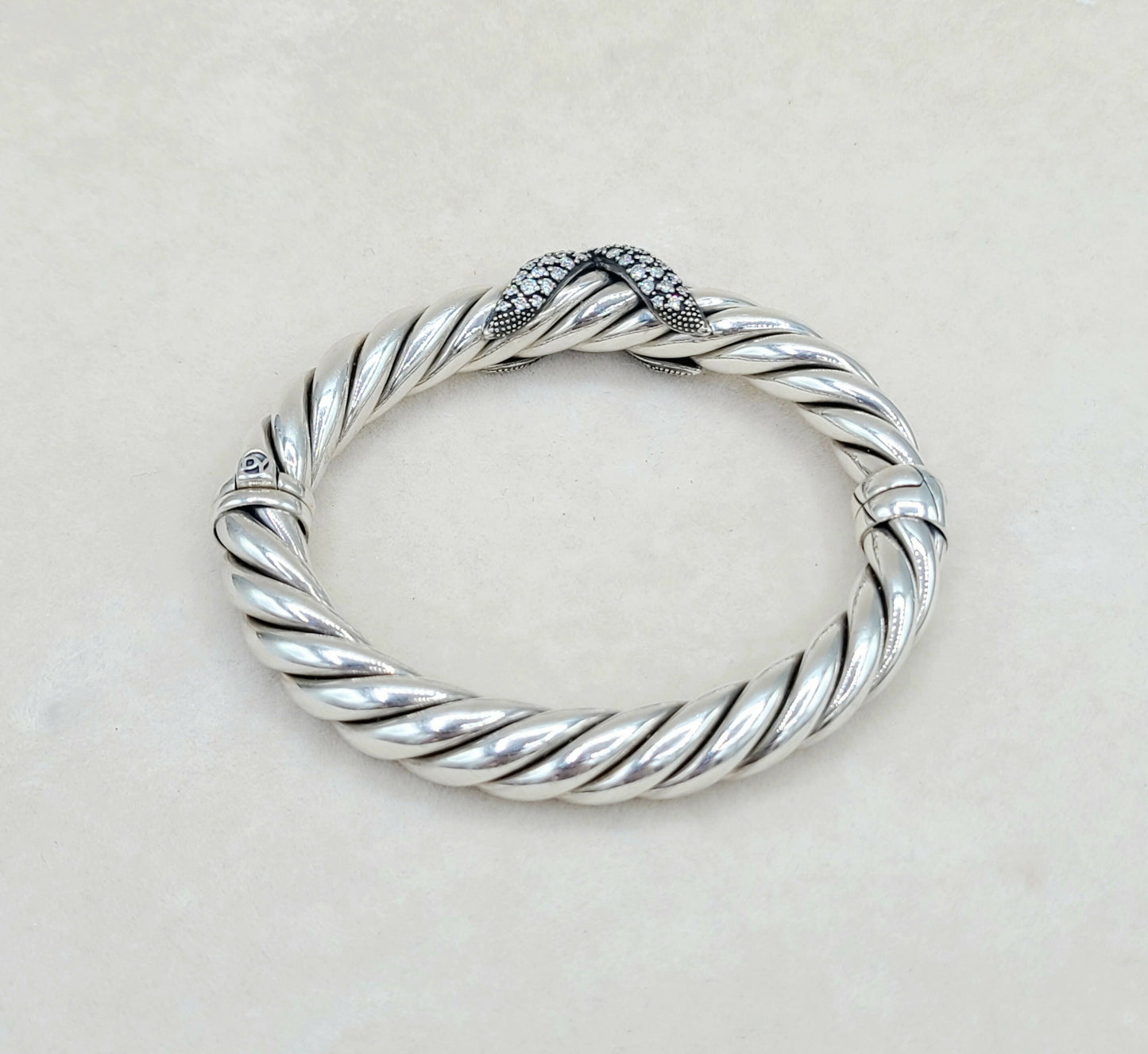 David Yurman Starlight Cable Bracelet Diamond X Vintage AYW Luxury #