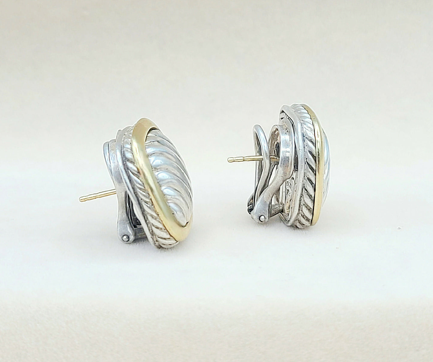 David Yurman Thoroughbred Sculpted Gold Earrings | Certified Pre-Owned AYW Luxury #