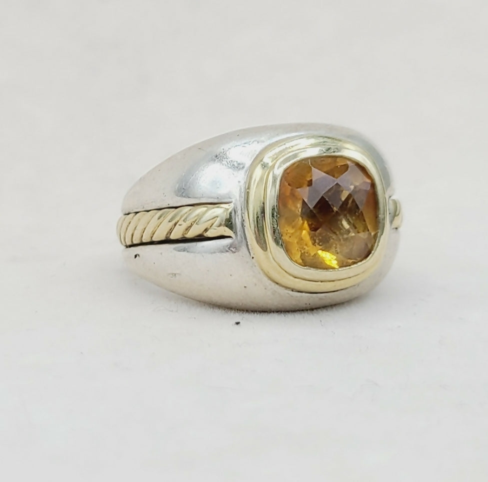 David Yurman Vintage Renaissance Citrine Ring AYW Luxury