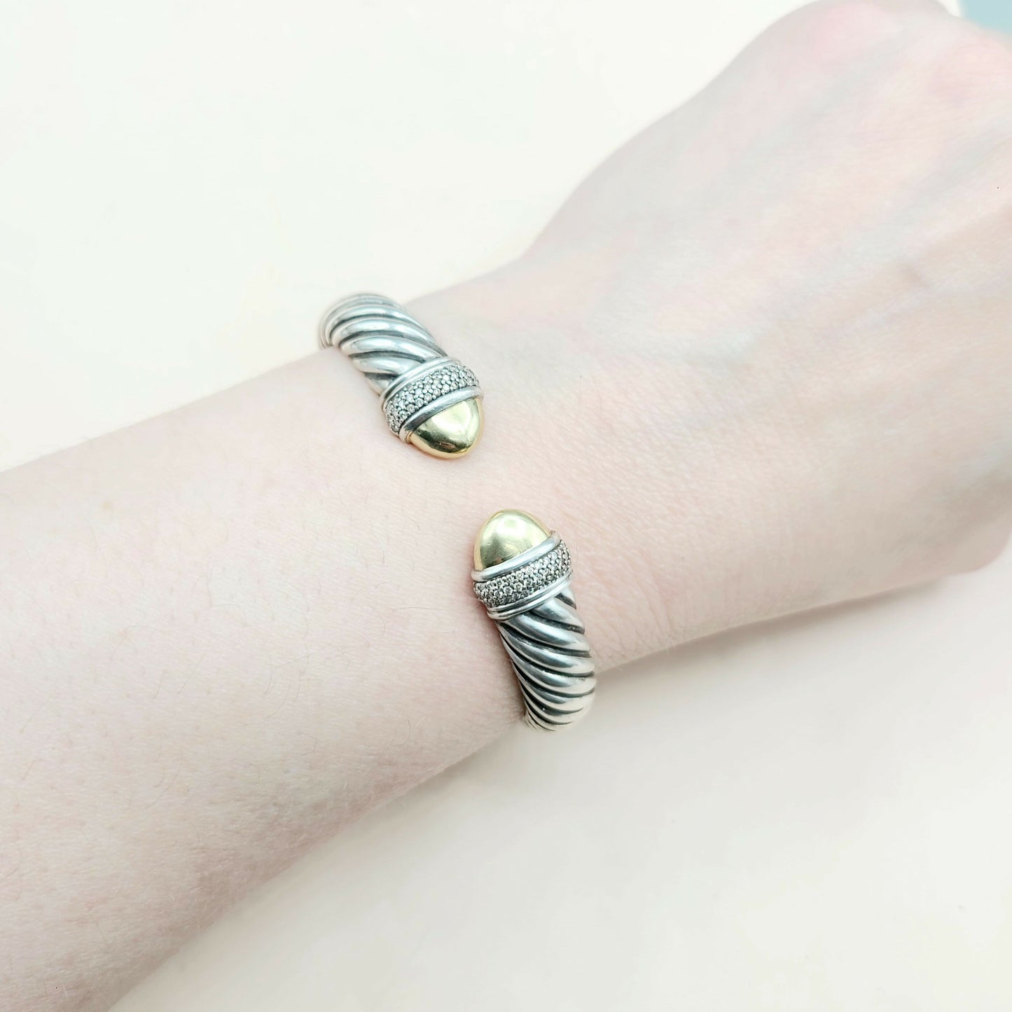 David Yurman Waverly Diamond Gold Bracelet | Certified Pre-Owned AYW Luxury #
