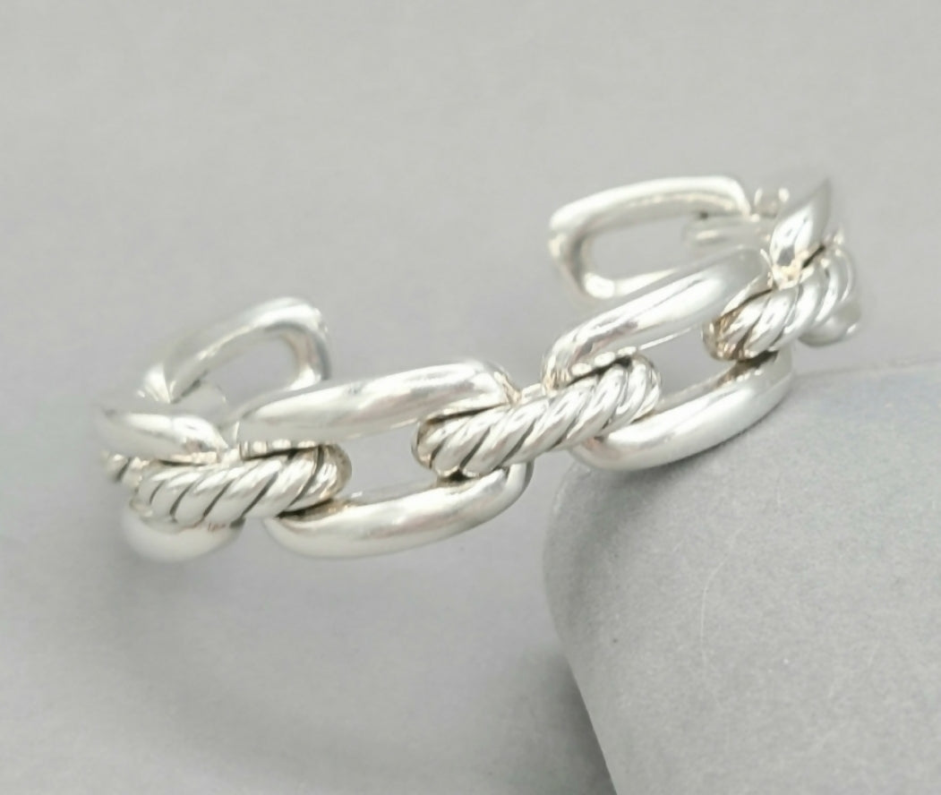 David Yurman Wellesley Chain Link Cuff Bracelet AYW Luxury #