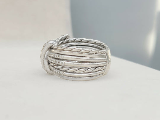 David Yurman Wide Anjelika Ring-With Diamonds-