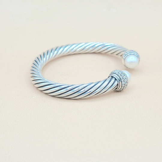 David Yurman 7mm Candy Pearl Diamond Bracelet