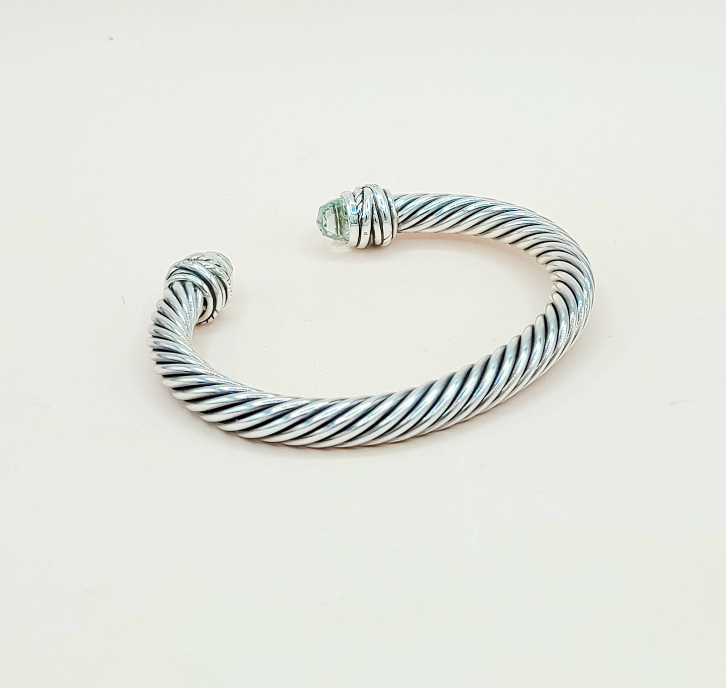 David Yurman-7mm Crossover-Prasiolite Diamond Bracelet