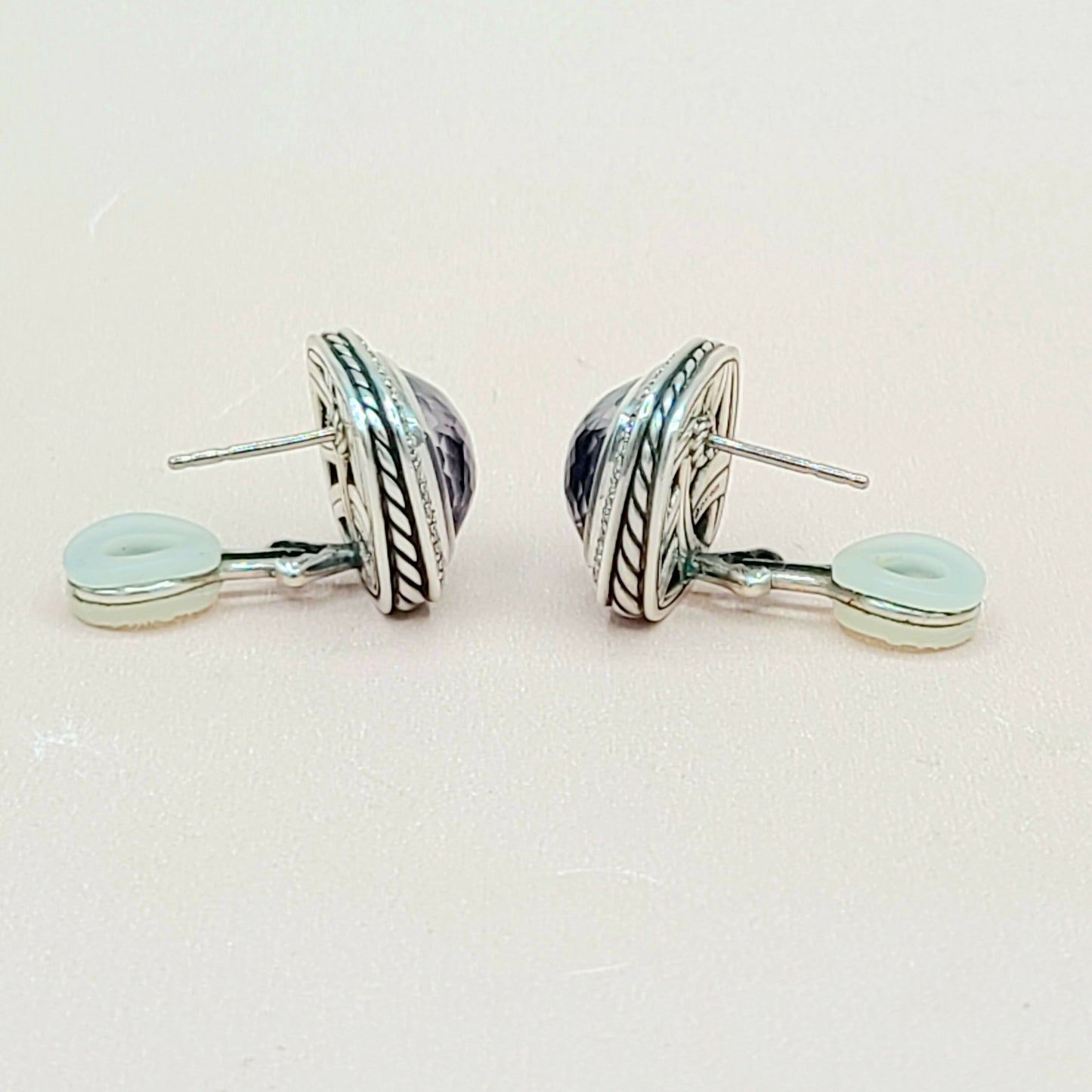 David Yurman Albion-11mm Black Orchid-Diamond-Earrings