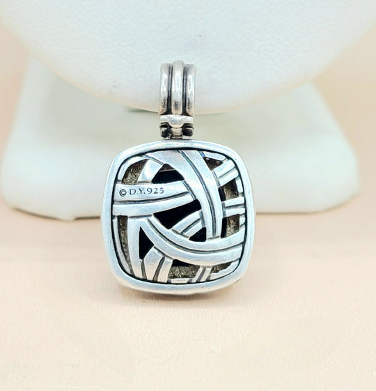 David-Yurman-Albion 14mm Black-Onyx-& Diamond-Pendant-Enhancer