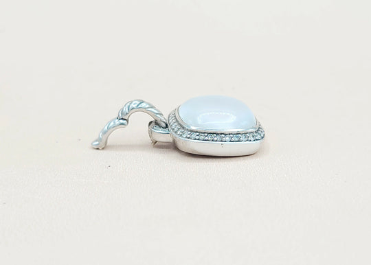 David Yurman Albion-14mm Rock Crystal Diamonds Pendant