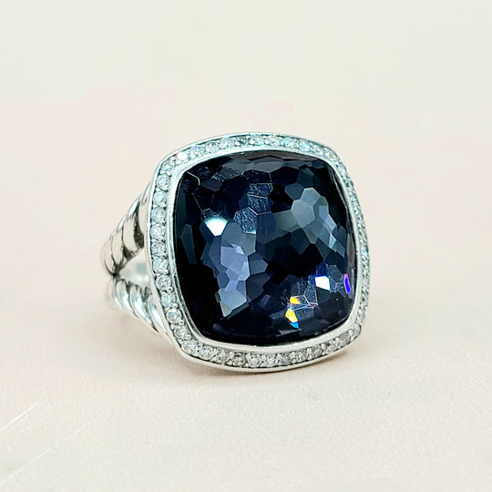 David Yurman Albion 17mm Black Orchid Diamond Ring