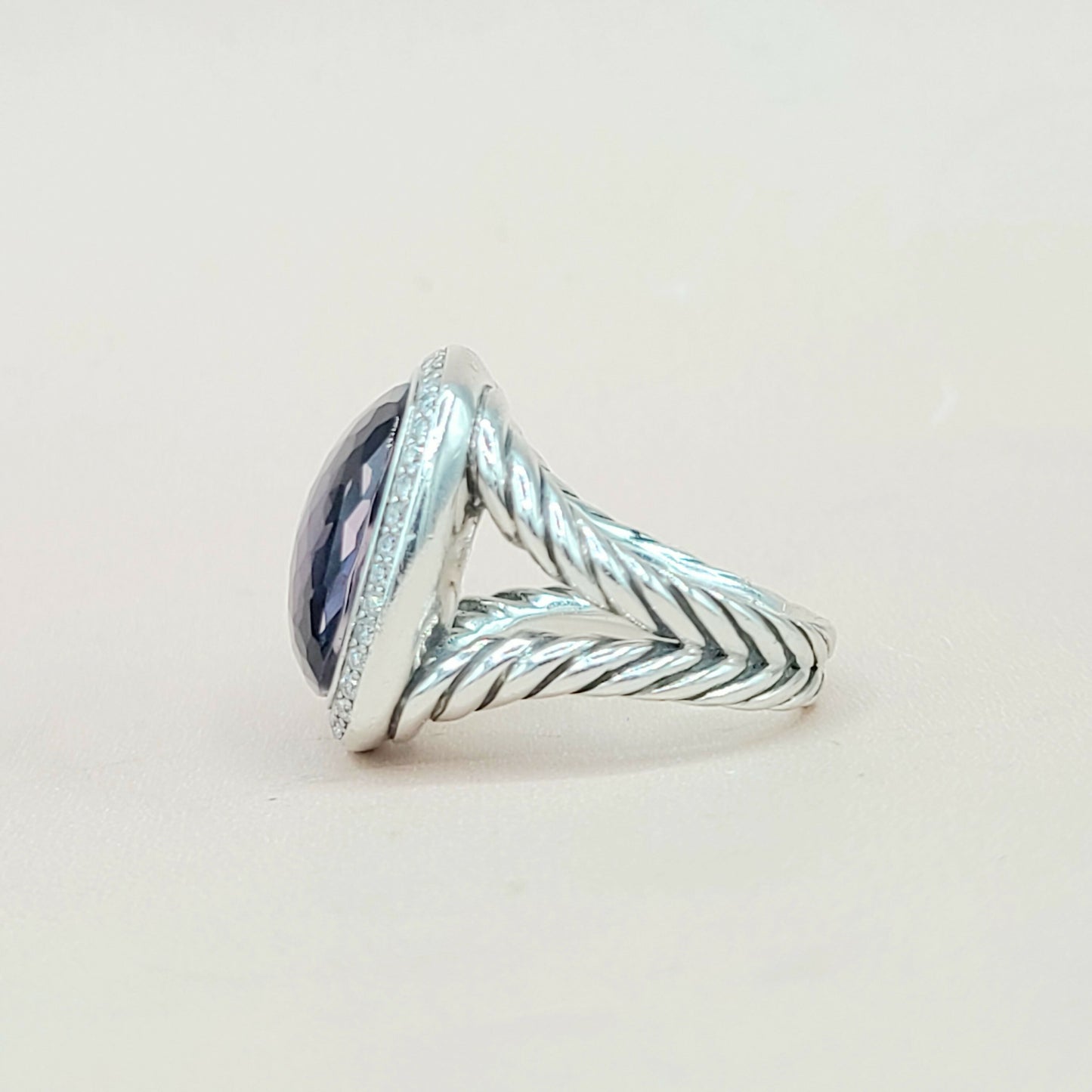 David Yurman Albion 17mm Black Orchid Diamond Ring