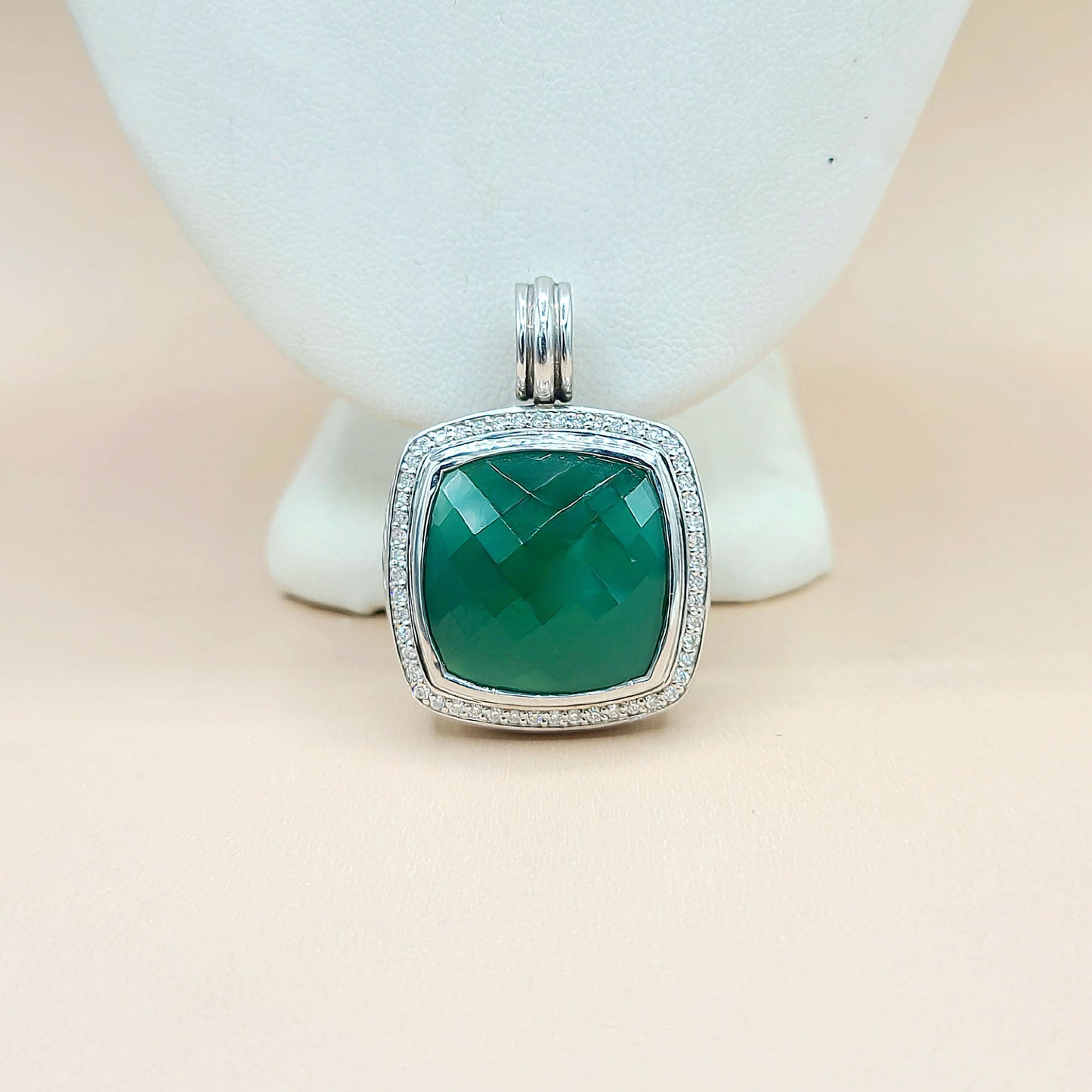 David Yurman Albion Green Onyx Diamond Pendant | Certified Pre-Owned AYW Luxury #