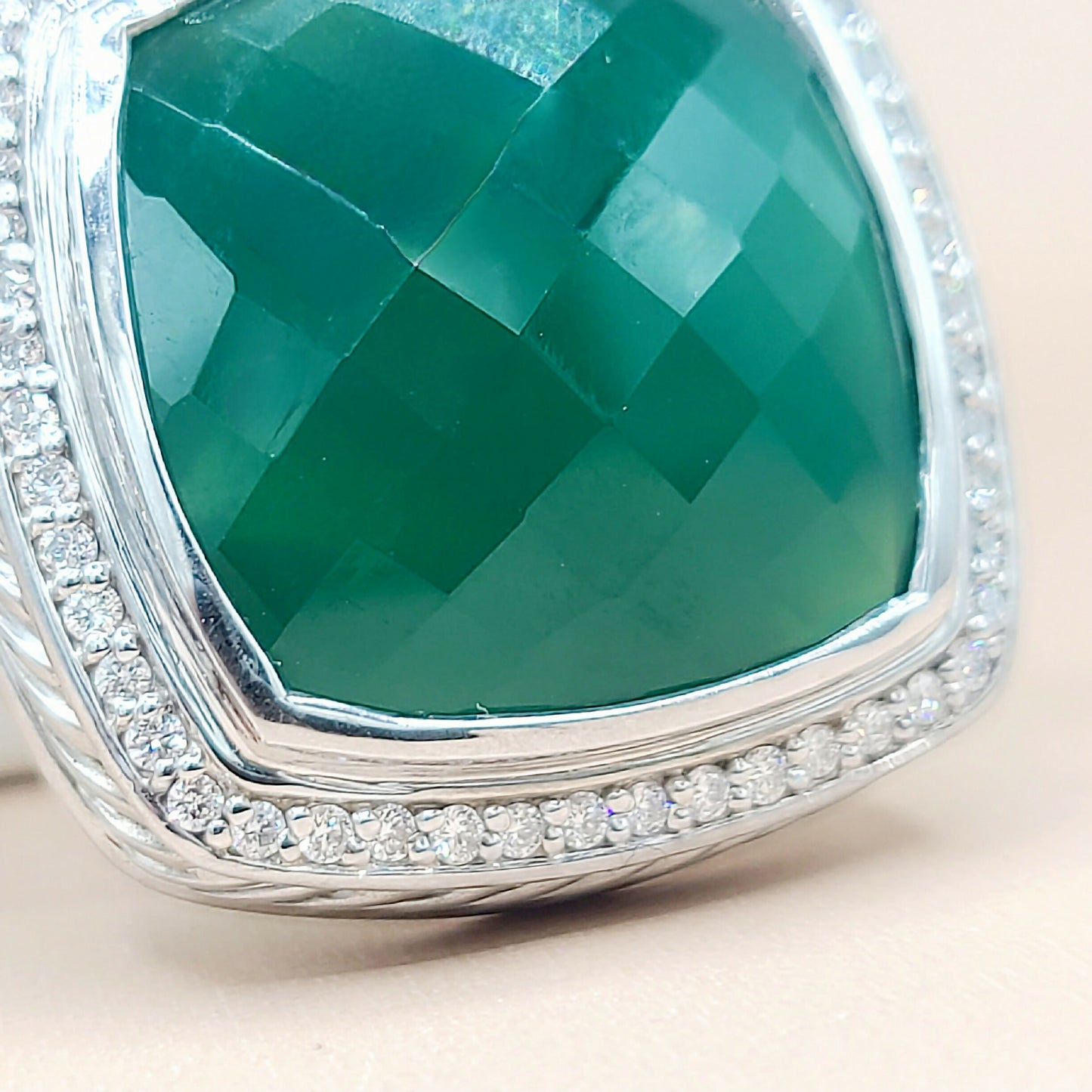 David Yurman Albion Green Onyx Diamond Pendant | Certified Pre-Owned AYW Luxury #