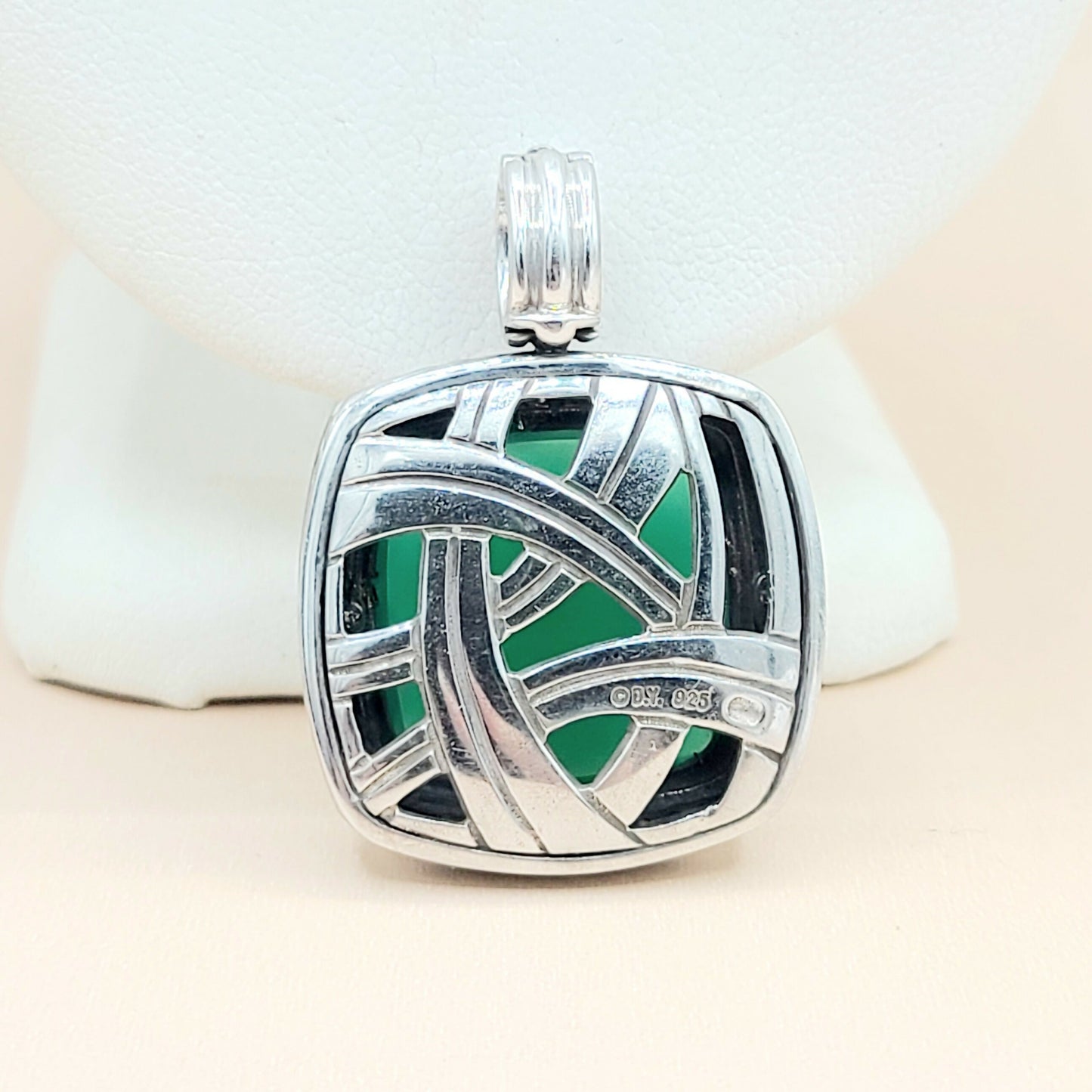 David Yurman Albion Green Onyx Diamond Pendant | Certified Pre-Owned AYW Luxury #